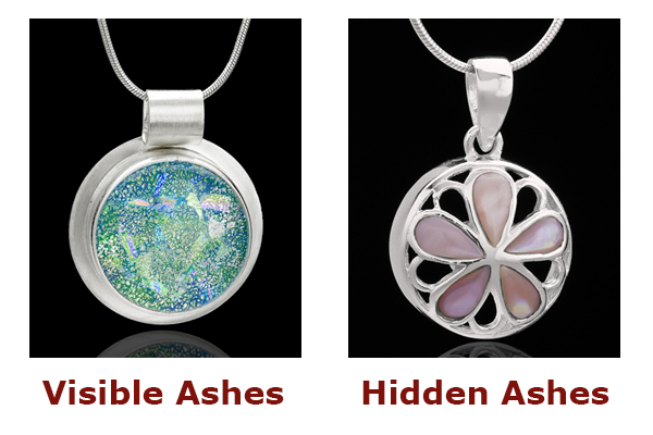 Ashes inside Cremation Jewelry